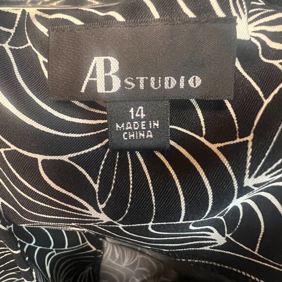 Black & White AB Studio Sleeveless Dress Size 14 - Picture 3 of 5